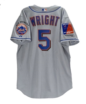 2004 David Wright New York Mets Game Used Rookie Road Jersey (METS LOA)